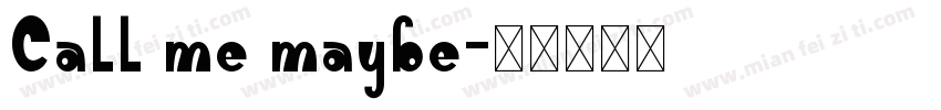 Call me maybe字体转换